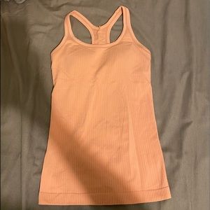 lululemon pink racer back tank size 2